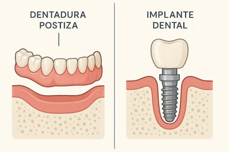 Dentadura postiza o implantes