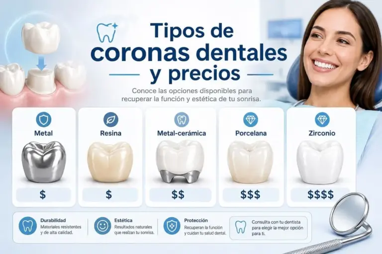 Tipos de coronas dentales y precios
